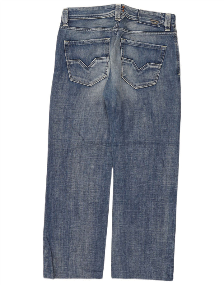 DIESEL Masculino Larkee Straight Jeans W30 L27 Azul Algodão