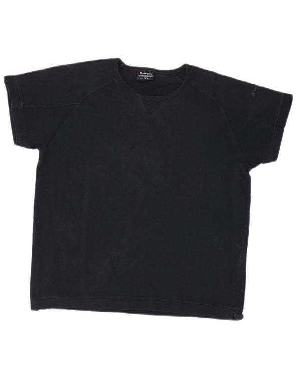 Camiseta feminina Champion UK 16 grande algodão azul marinho
