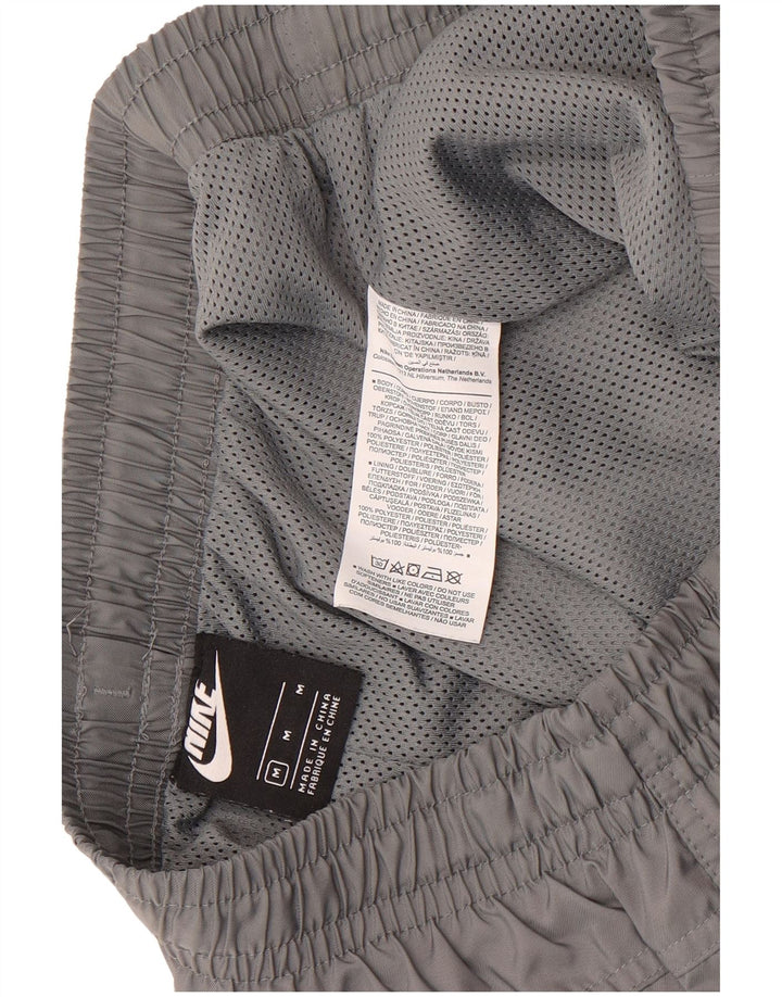 Shorts de natação masculinos Nike poliéster cinza médio