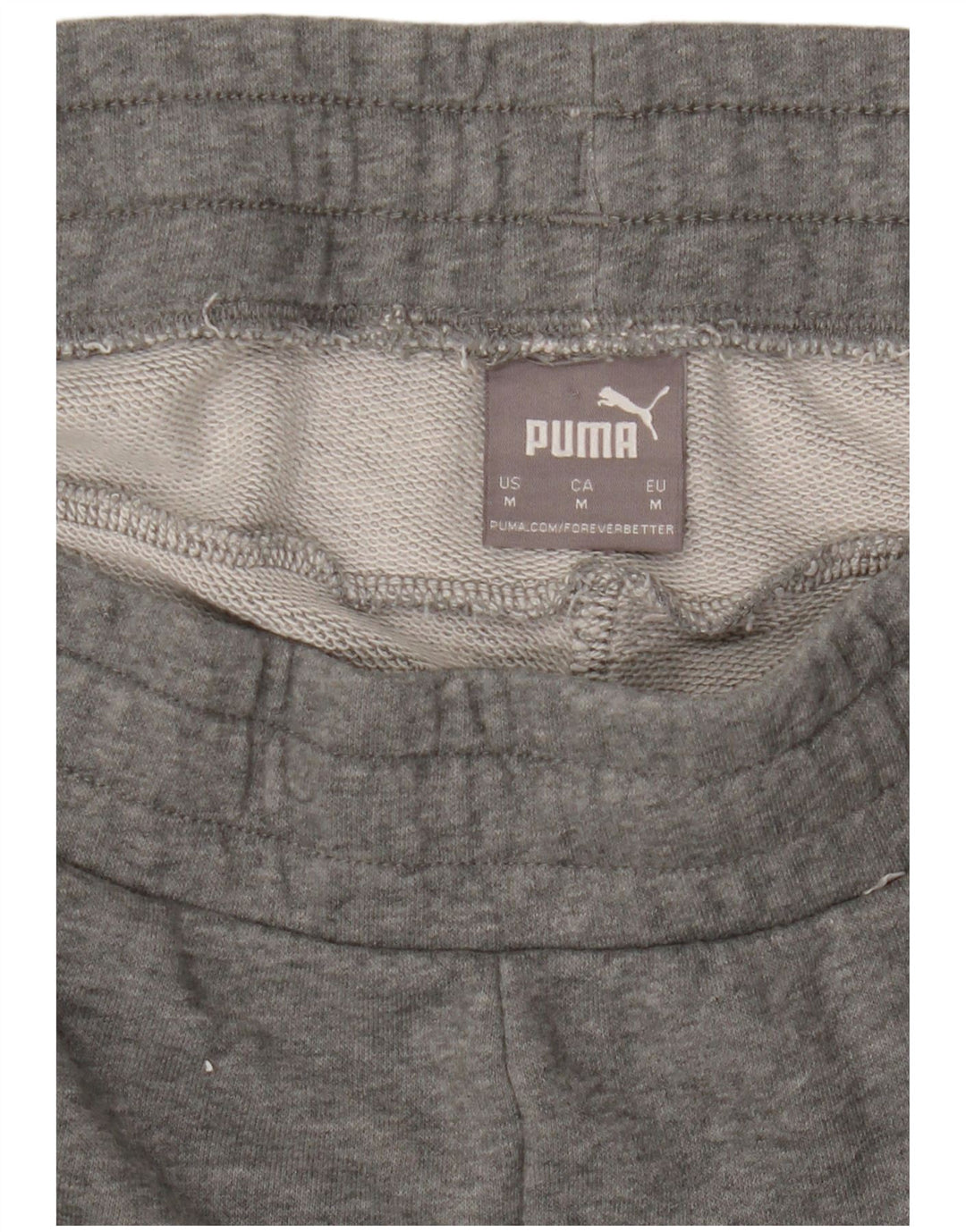 Calça de treino masculina Puma Joggers cinza médio algodão manchado