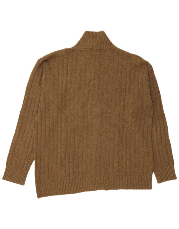 Suéter cardigã masculino Kappa 2XL lã cáqui