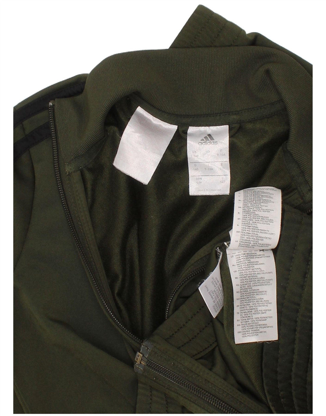 Jaqueta Adidas Meninos Treino Top 9-10 Anos Cáqui Poliéster