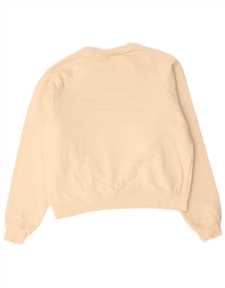 Zara moletom feminino jumper UK 14 algodão bege médio