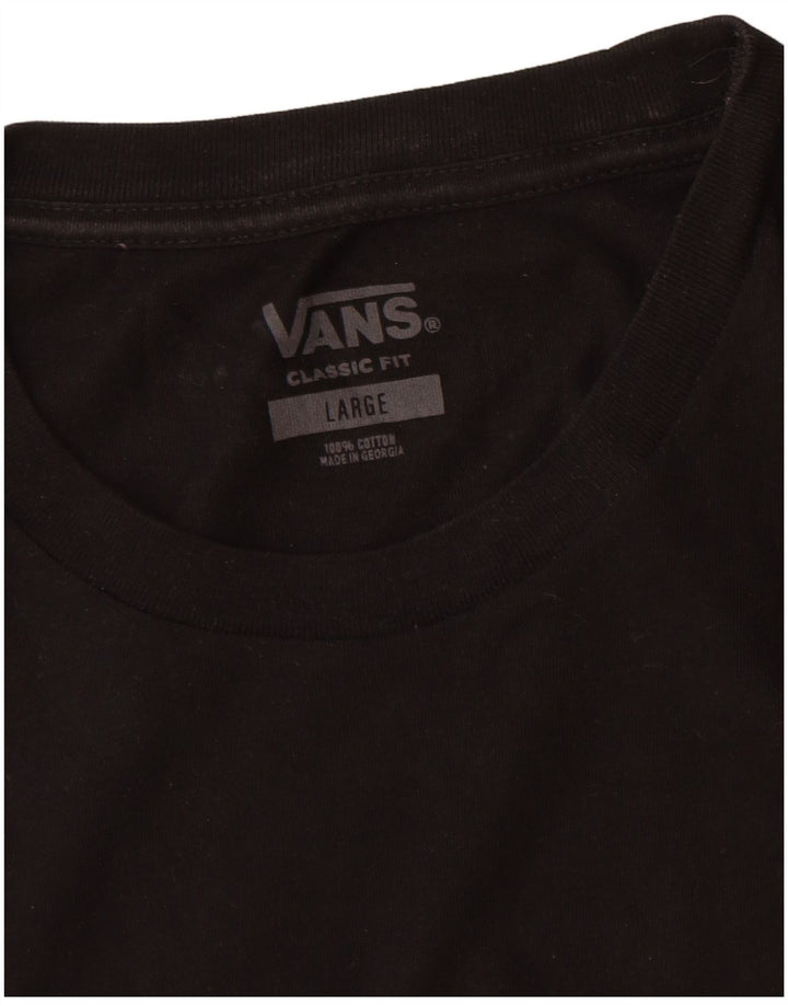 Camiseta Vans Masculina Classic Fit Top Grande Algodão Preto