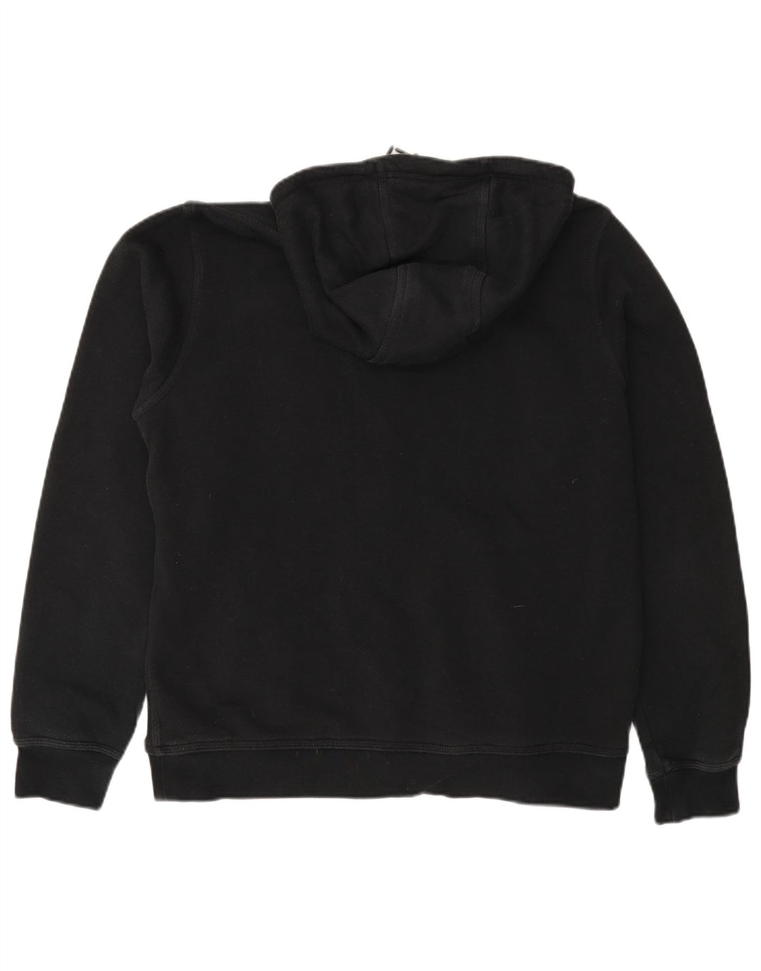 NIKE Mens Zip Hoodie Sweater Large Black Cotton