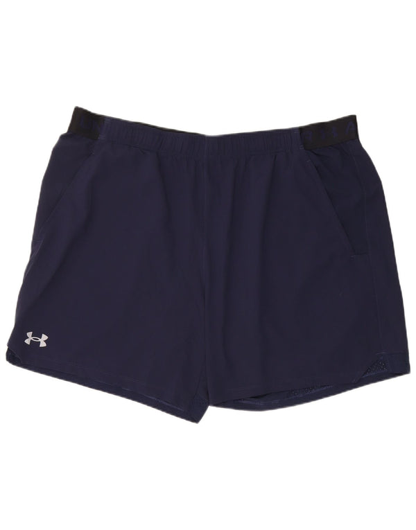 Shorts esportivos gráficos masculinos Under Armour 2XL azul marinho