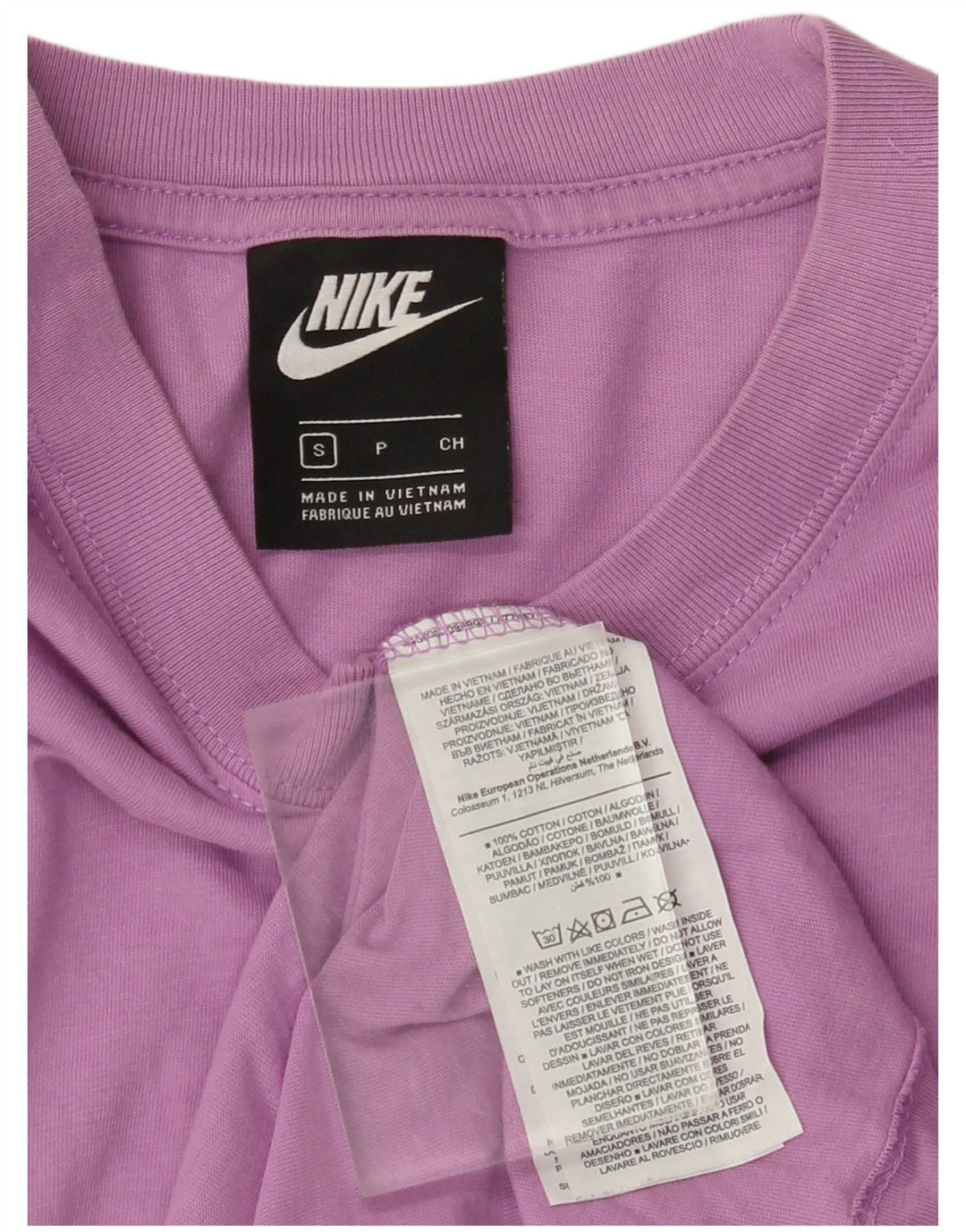 Camiseta masculina NIKE Top Pequeno Roxo Algodão