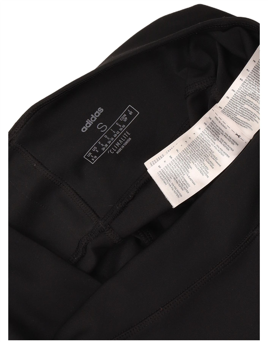 Adidas Womens Climalite Leggings UK 8/10 Pequeno Poliéster Preto