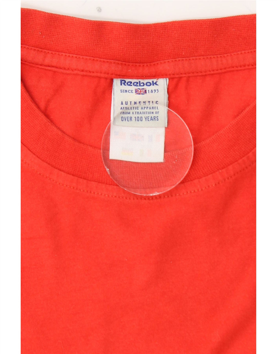 Camiseta gráfica masculina REEBOK Top grande de algodão vermelho