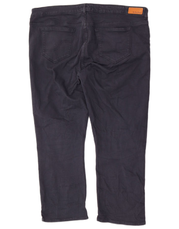 Fat Face Womens Straight Cropped Trousers UK 16 Large W38 L24 Navy Blue