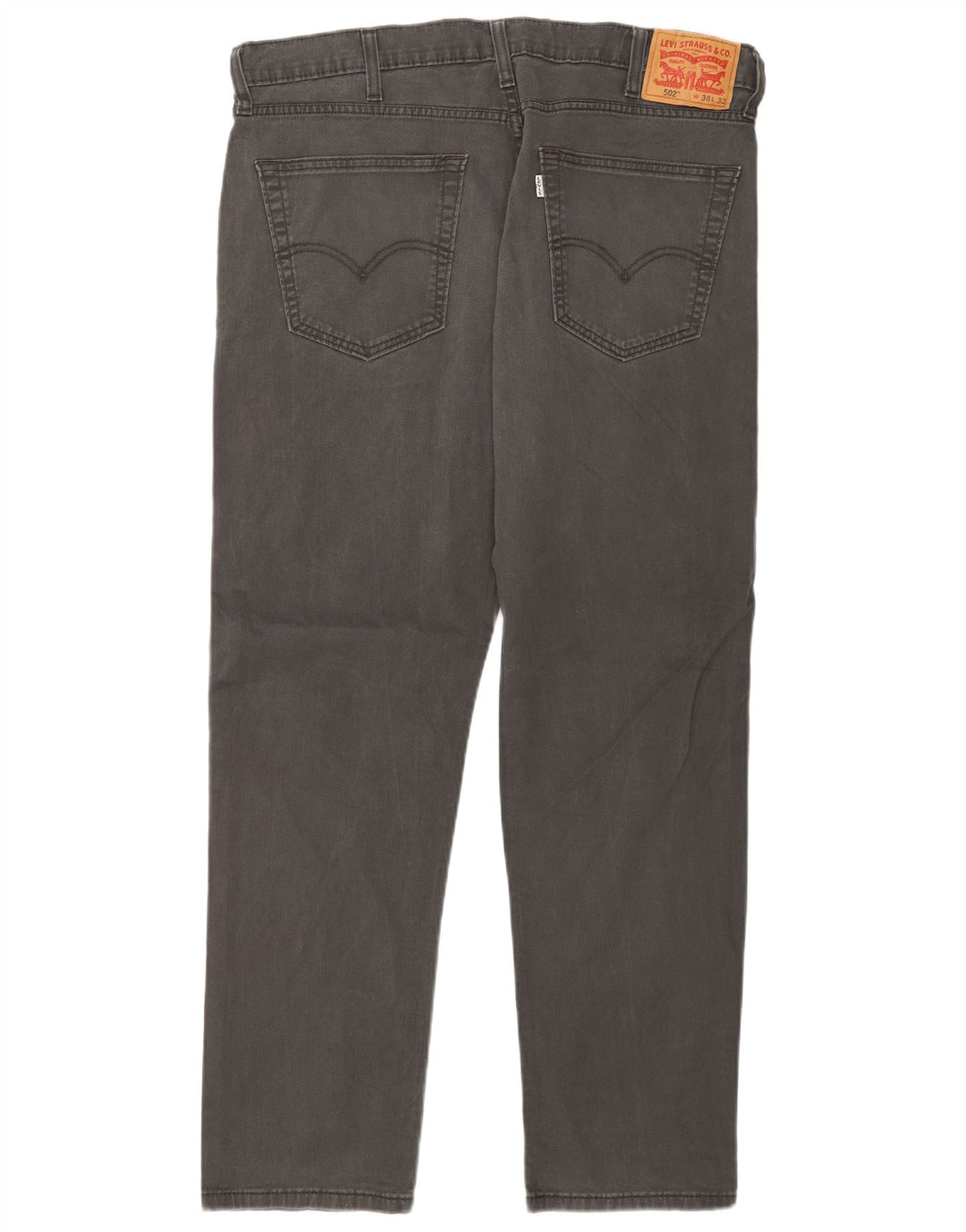 Calça jeans masculina Levi's 502 Tapered W38 L32 cinza algodão