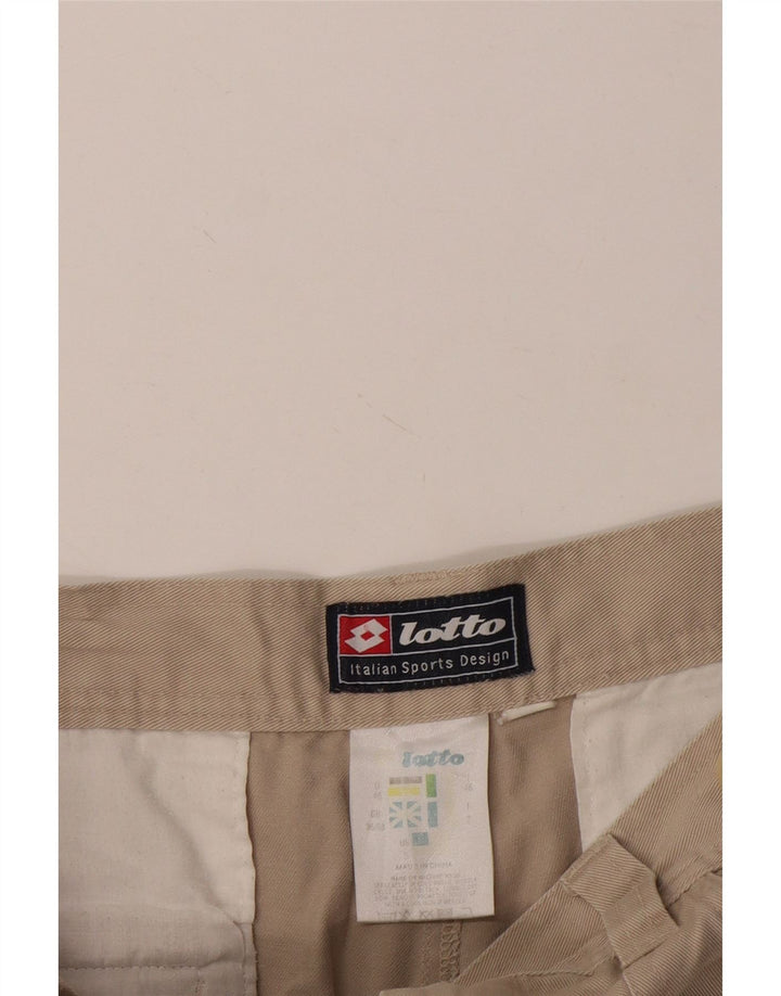 Lotto Mens Cargo Shorts W36 Grande Algodão Bege