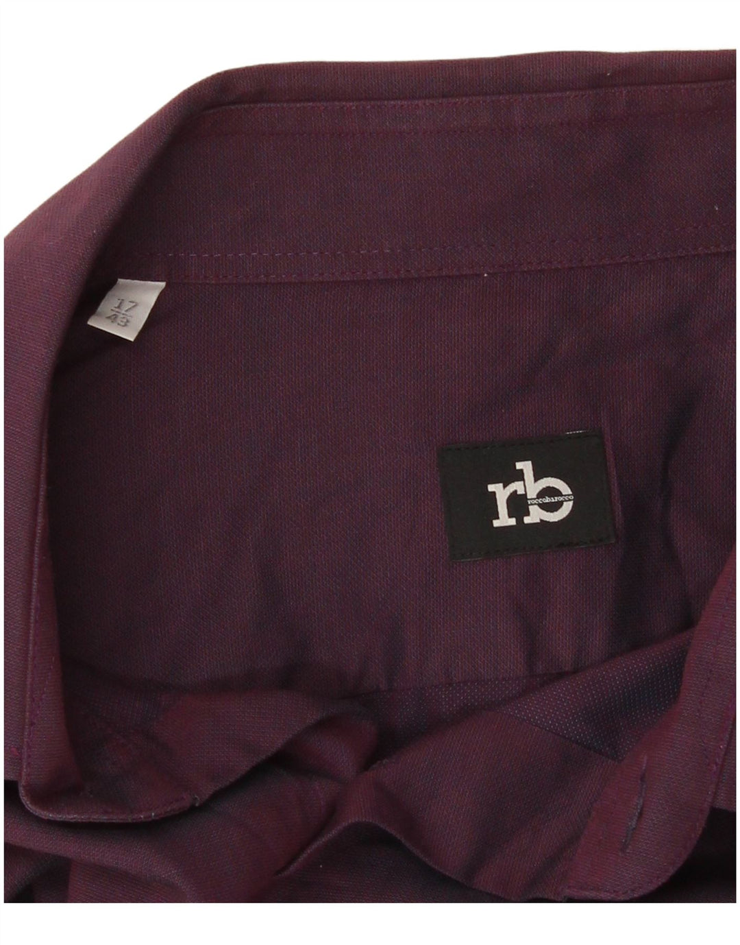 Camisa masculina Roccobarocco tamanho 17 43 XL roxo