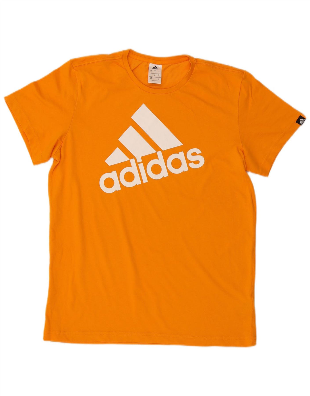 Adidas Mens Graphic T-Shirt Top Médio Algodão Laranja