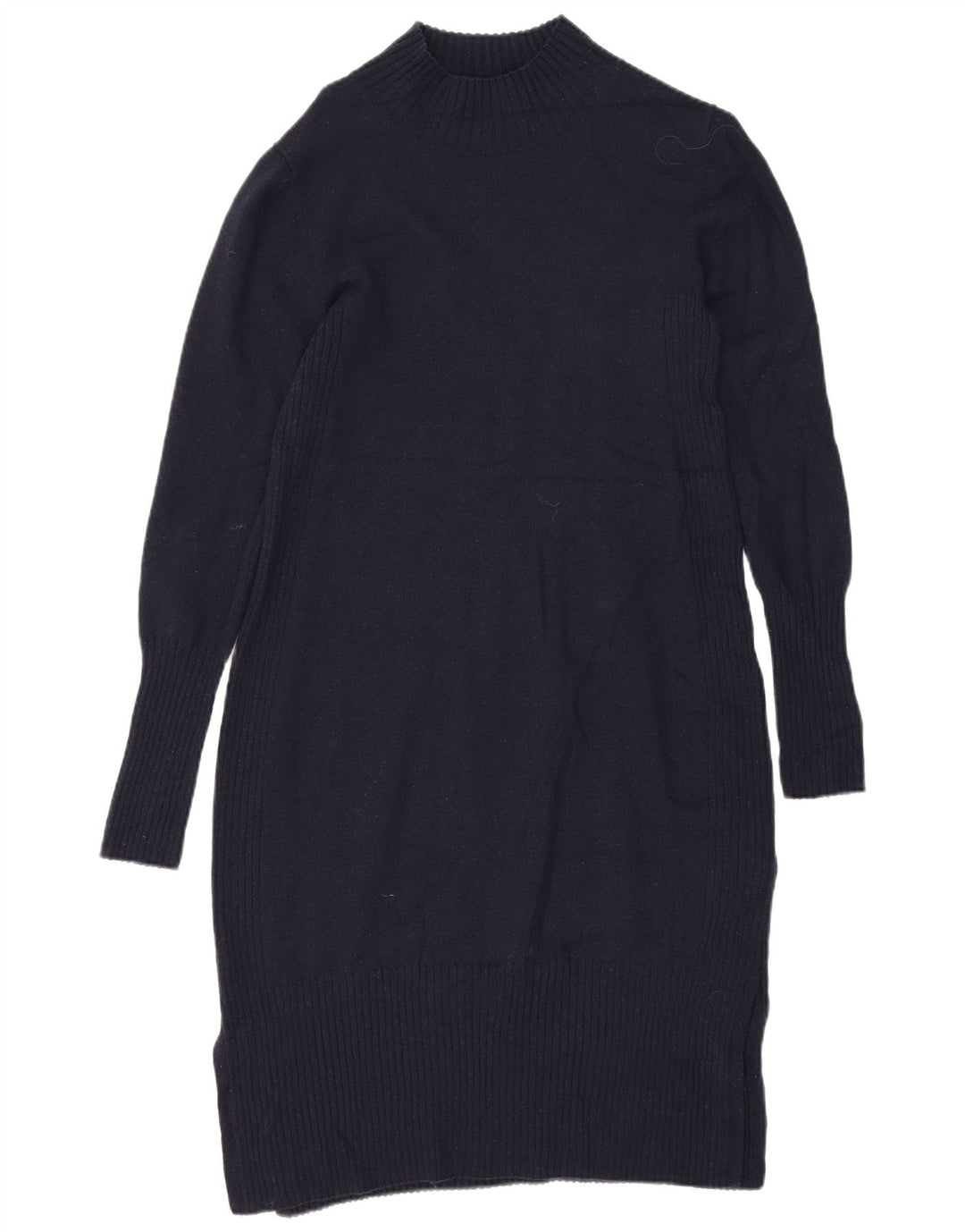 Vestido jumper feminino Hobbs Reino Unido 12 lã azul marinho médio