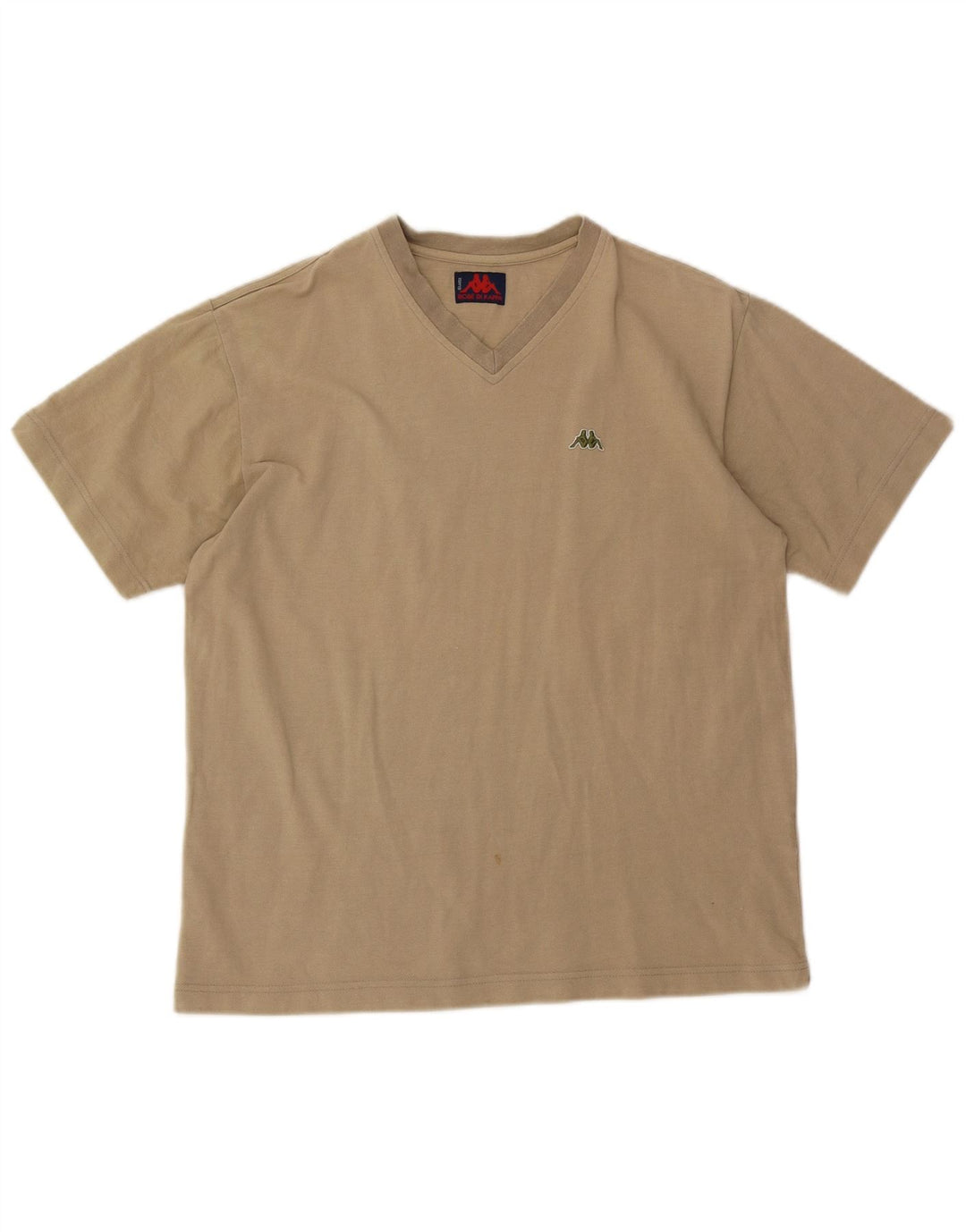 Camiseta masculina Kappa Top grande algodão bege