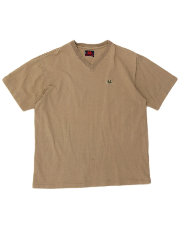 Camiseta masculina Kappa Top grande algodão bege
