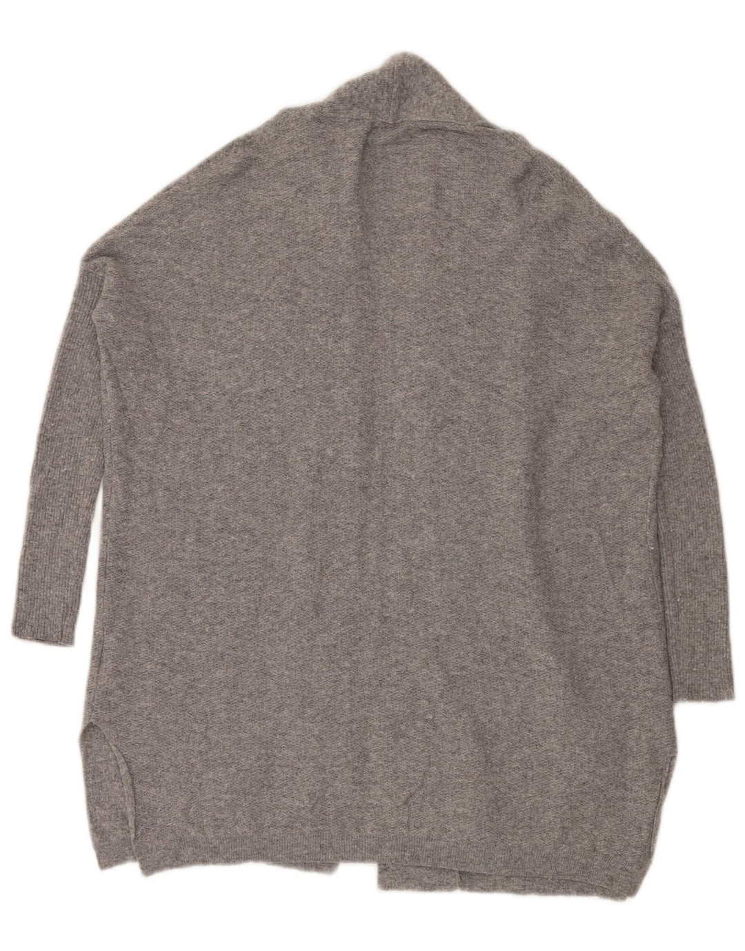 Suéter cardigã aberto superdimensionado feminino Superdry Reino Unido 2 2XS cinza manchado
