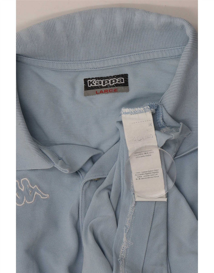 Camisa polo masculina Kappa grande algodão azul