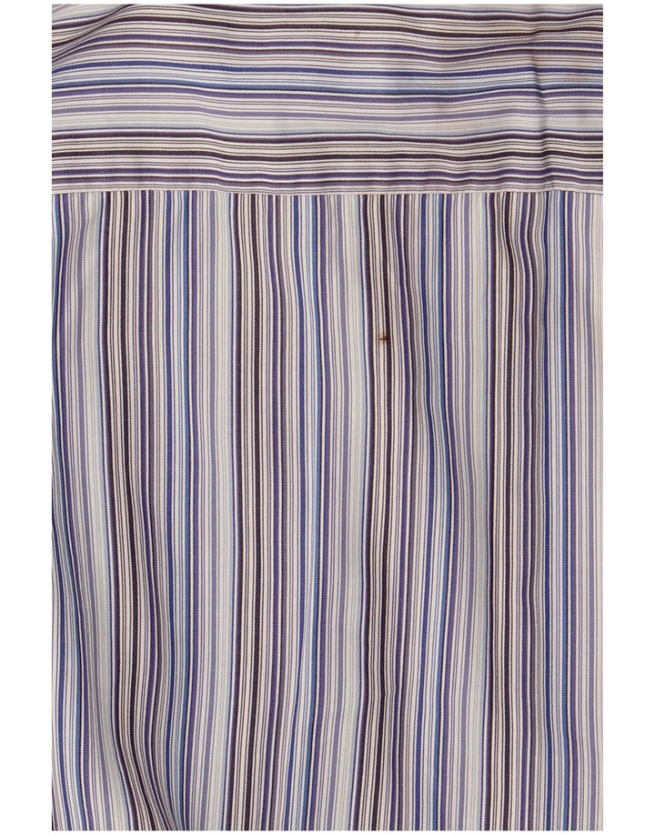 Camisa masculina Hugo Boss tamanho 42 16 1/2 grande listrada azul