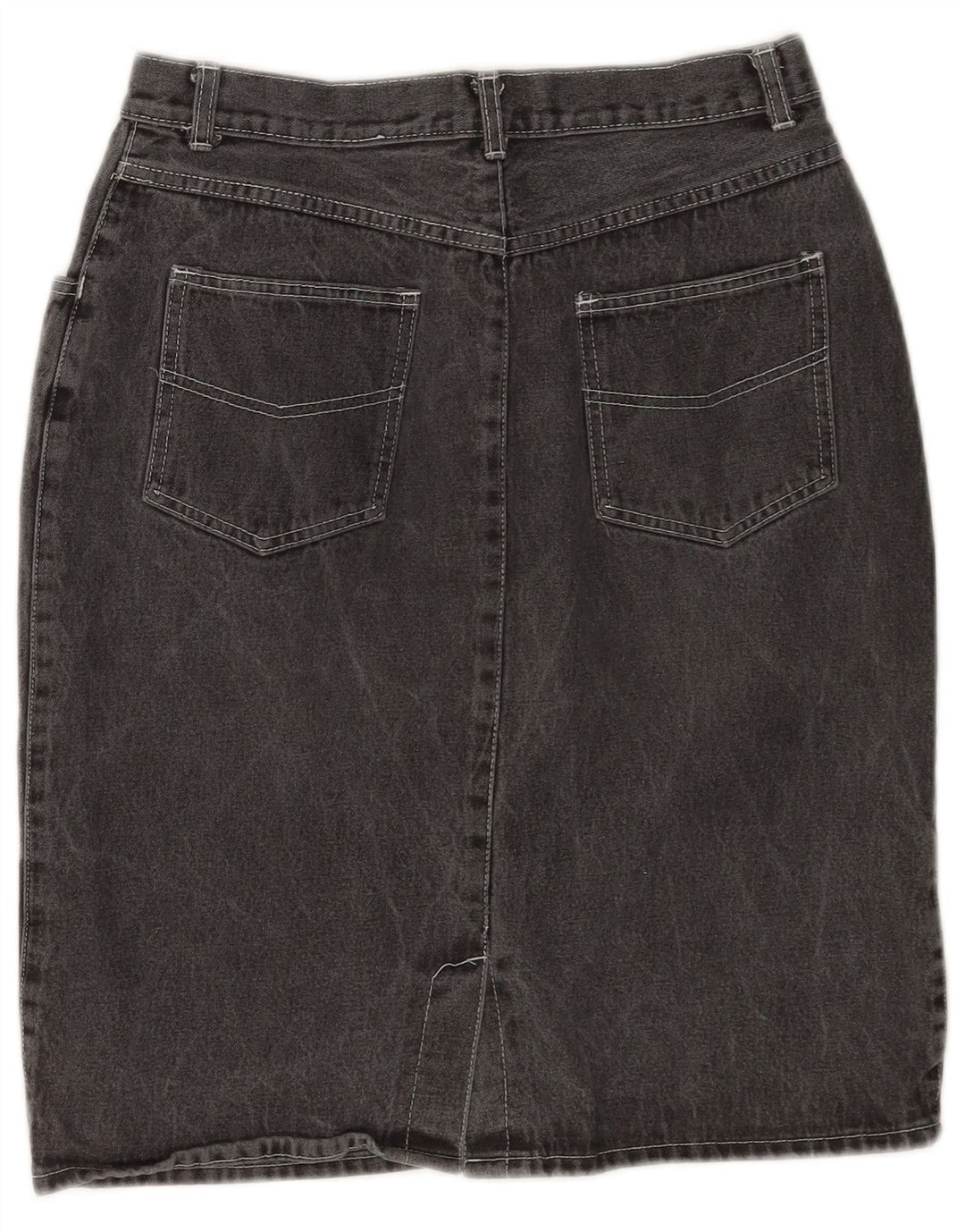 Saia jeans feminina vintage IT 42 médio W28 algodão cinza
