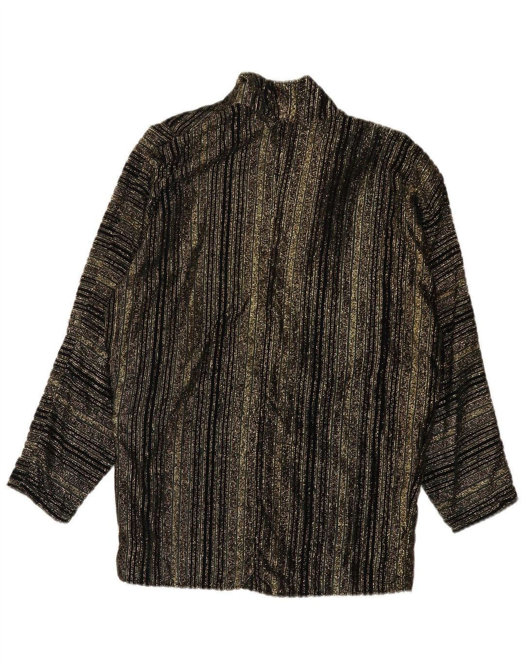 Jaqueta blazer feminina vintage com 1 botão Reino Unido 16 grande listrada preta