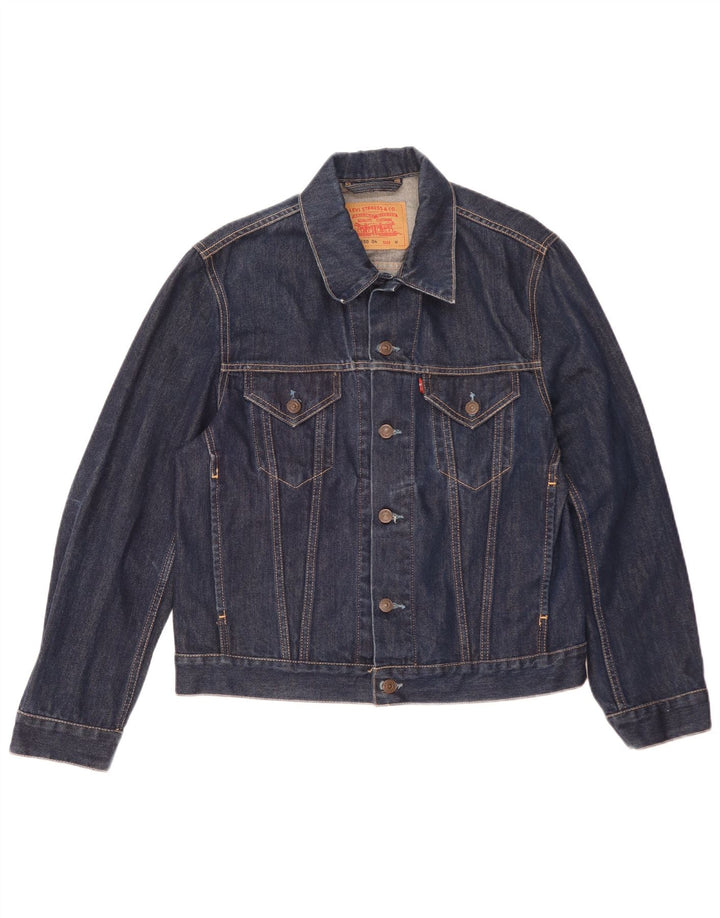 Jaqueta jeans masculina Levi's UK 38 algodão azul marinho médio