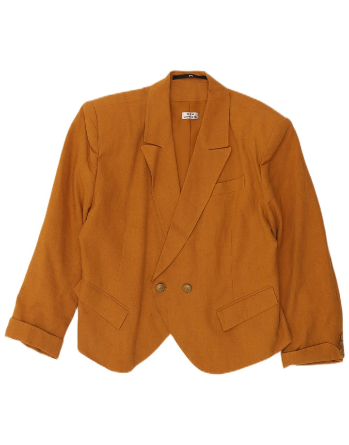 Nova chegada feminina jaqueta blazer duplo breasted reino unido 14 lã bege médio