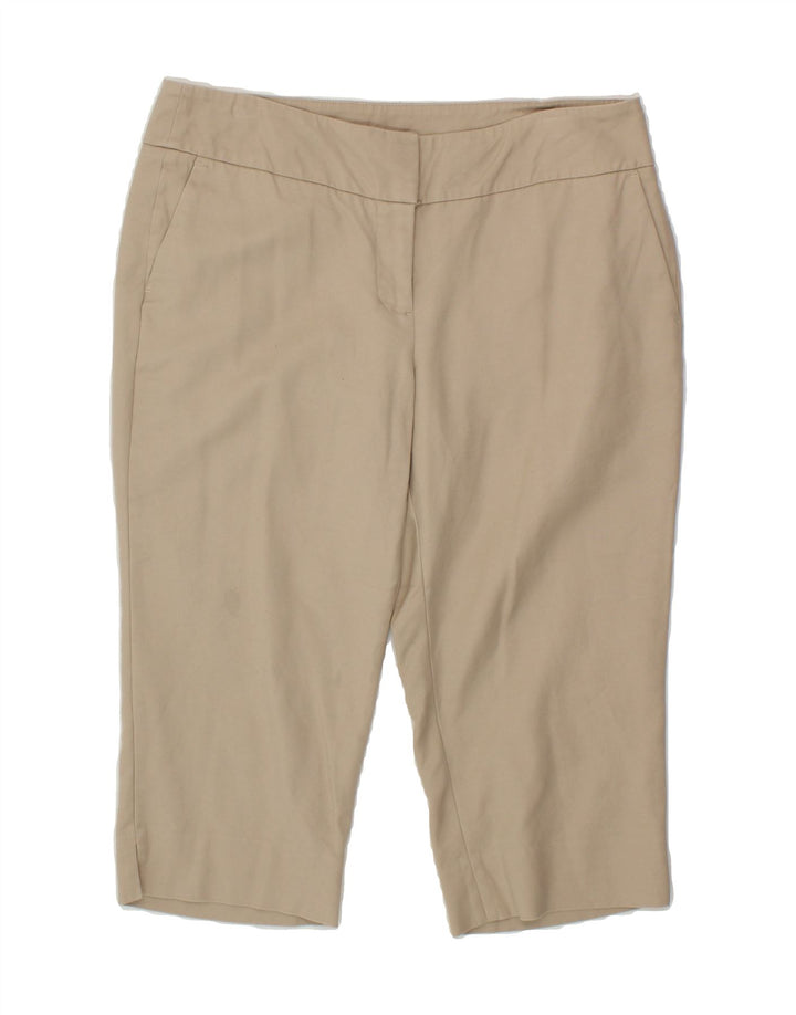 LAURA ASHLEY Womens Capri Trousers US 10 Large W32 L18 Beige Cotton Vintage Laura Ashley and Second-Hand Laura Ashley from Messina Hembry 