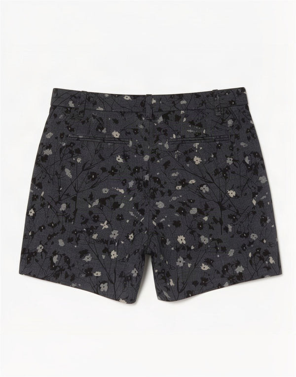 Shorts chino feminino de cintura alta Gap US 4 pequeno W32 algodão floral azul