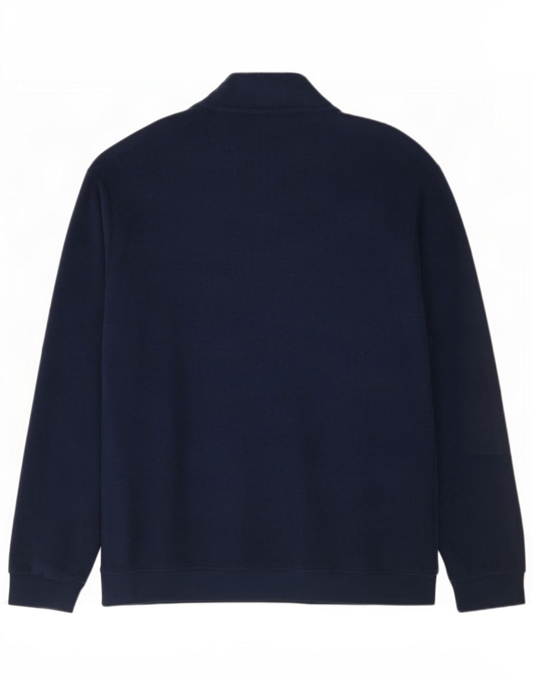 Adidas Mens Zip Neck Fleece Jumper Médio Azul Marinho Poliéster