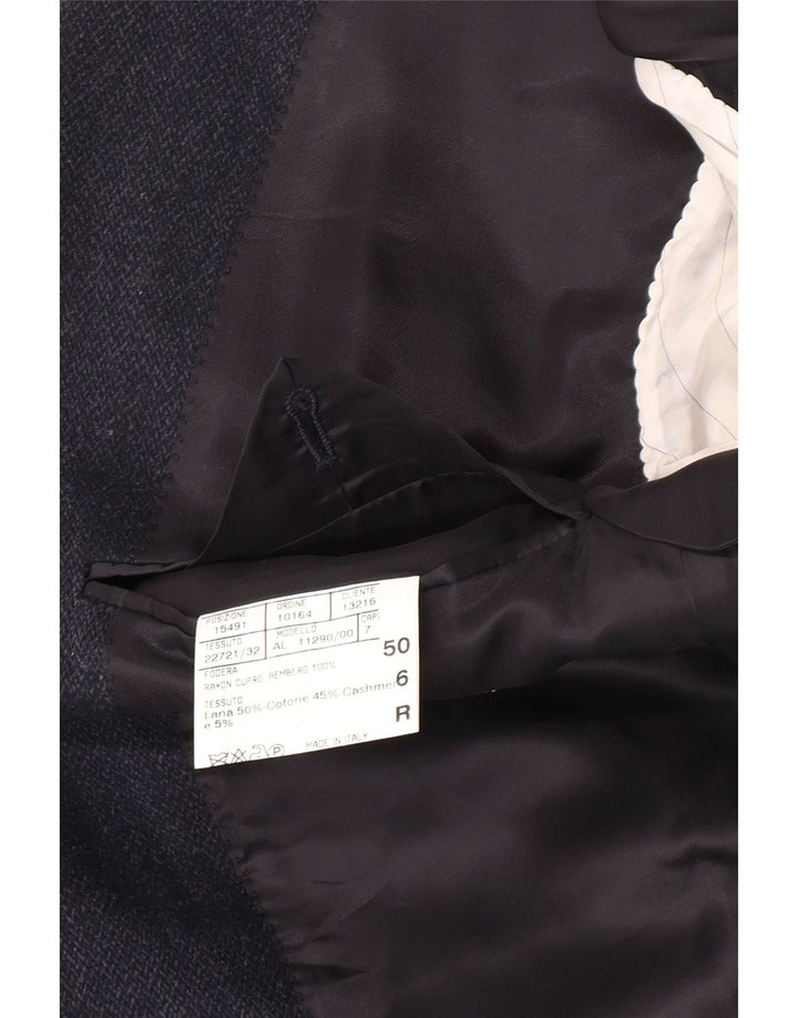Jaqueta Blazer Masculina Canali com 2 Botões IT 50 Lã Azul Marinho Grande