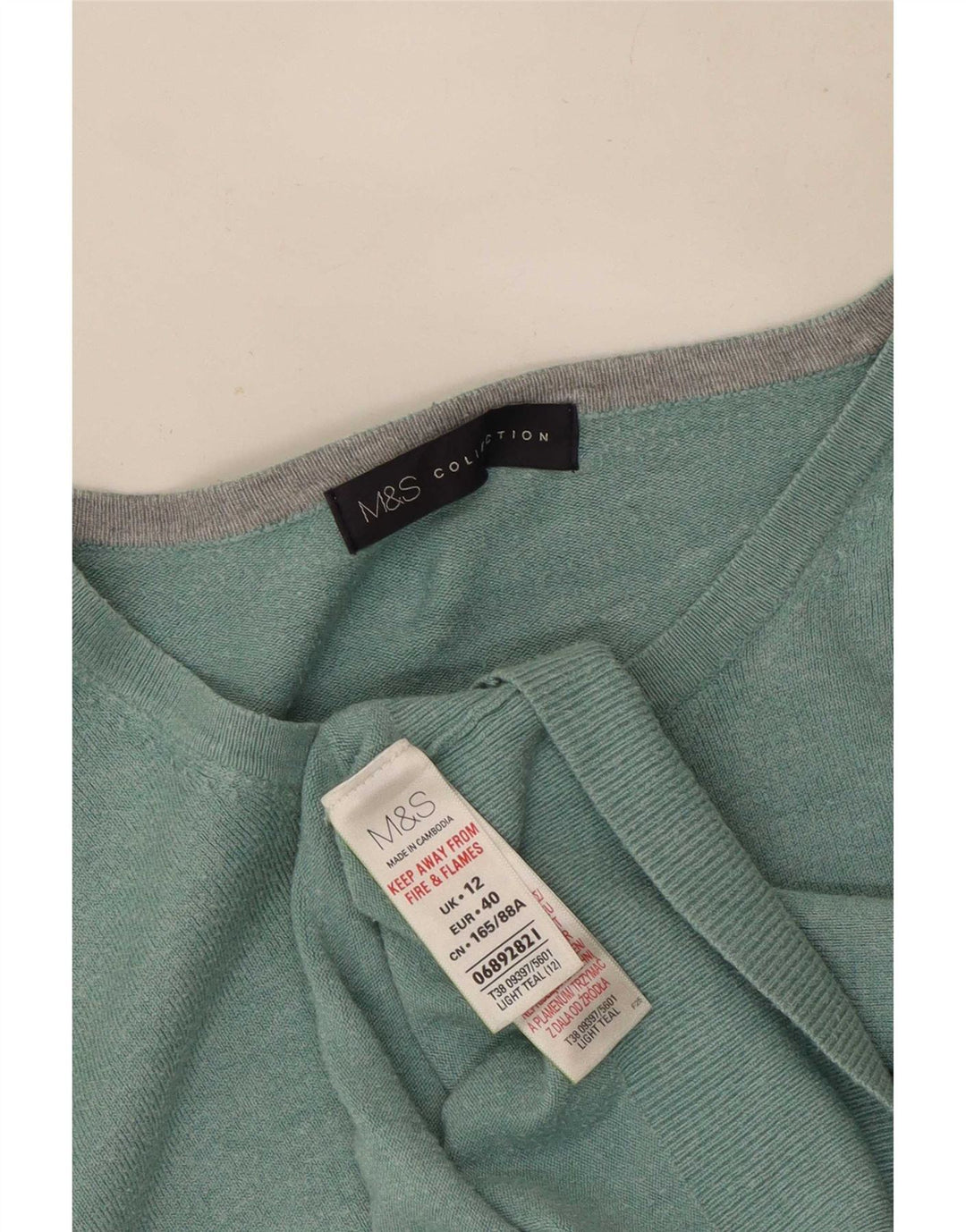 Suéter cardigã feminino Marks & Spencer UK 12 viscose verde médio