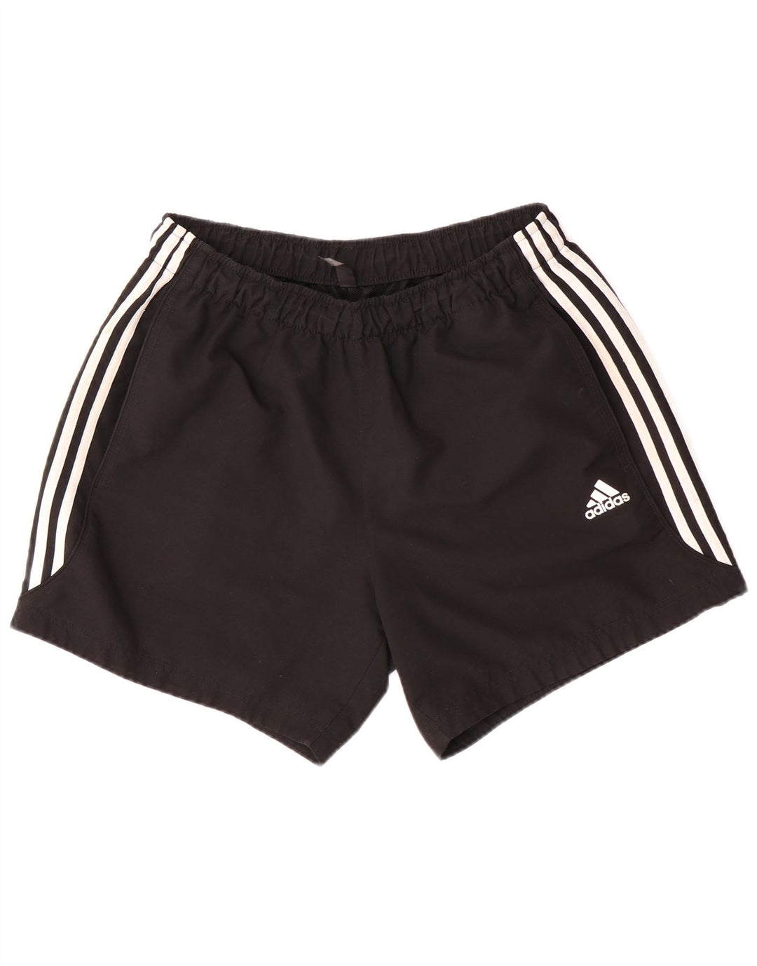 Shorts esportivos masculinos Adidas grandes esportivos pretos de poliéster