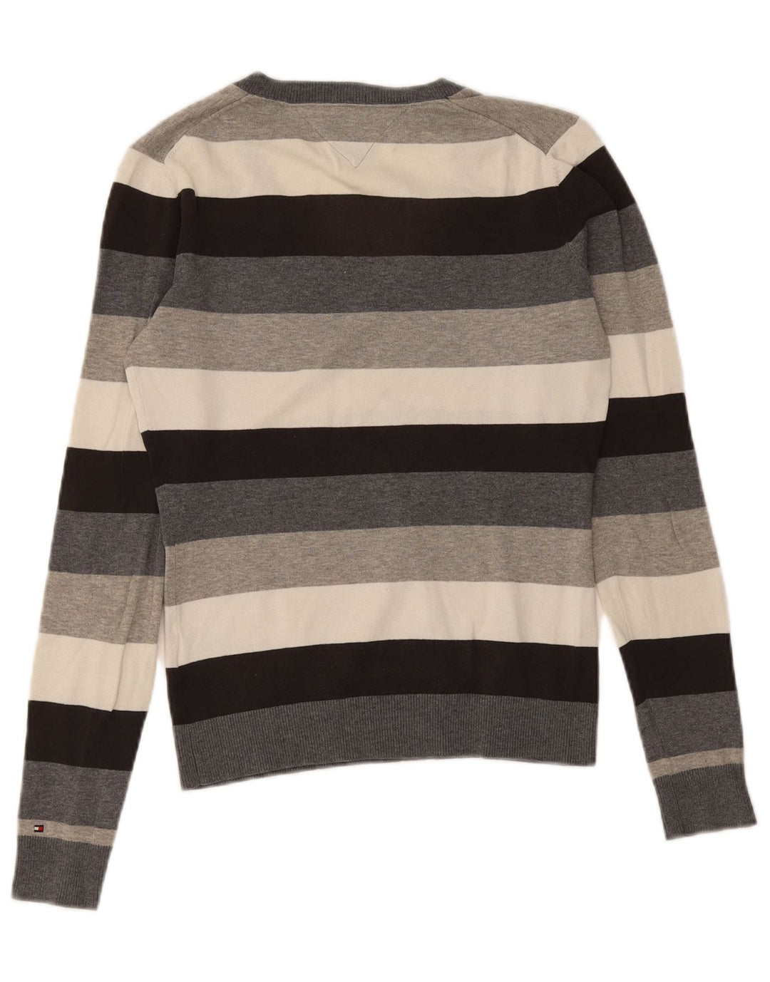Suéter feminino Tommy Hilfiger com decote em V Reino Unido 10 pequeno multicolorido
