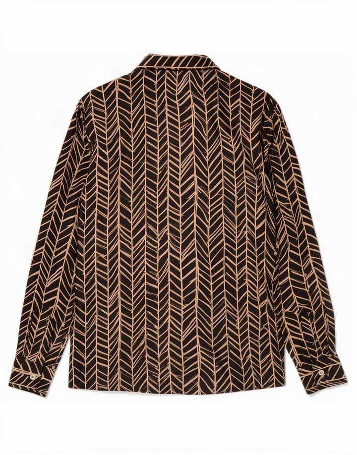 Blusa feminina Iceberg IT 44 seda geométrica preta média