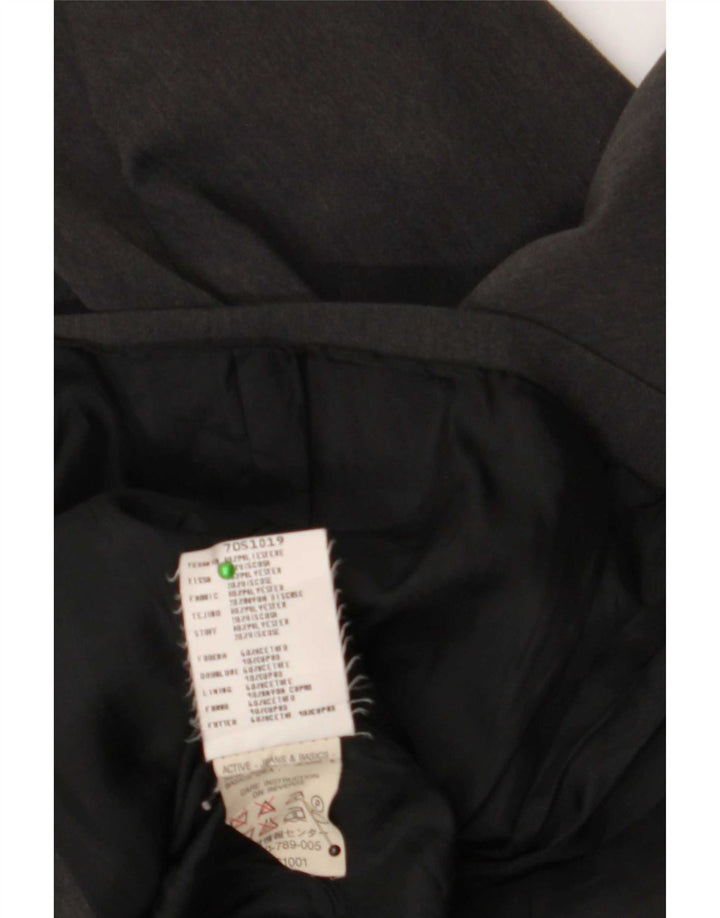 Jaqueta blazer feminina de 4 botões Max & Co. Reino Unido 12 poliéster cinza médio