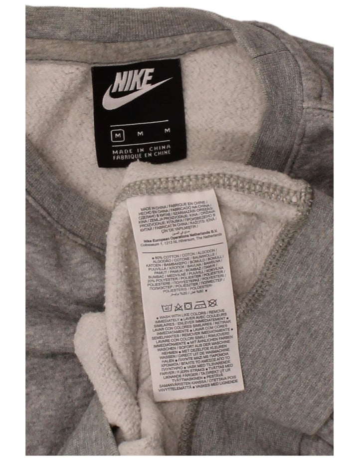 NIKE Mens Moletom Jumper Médio Cinza Algodão