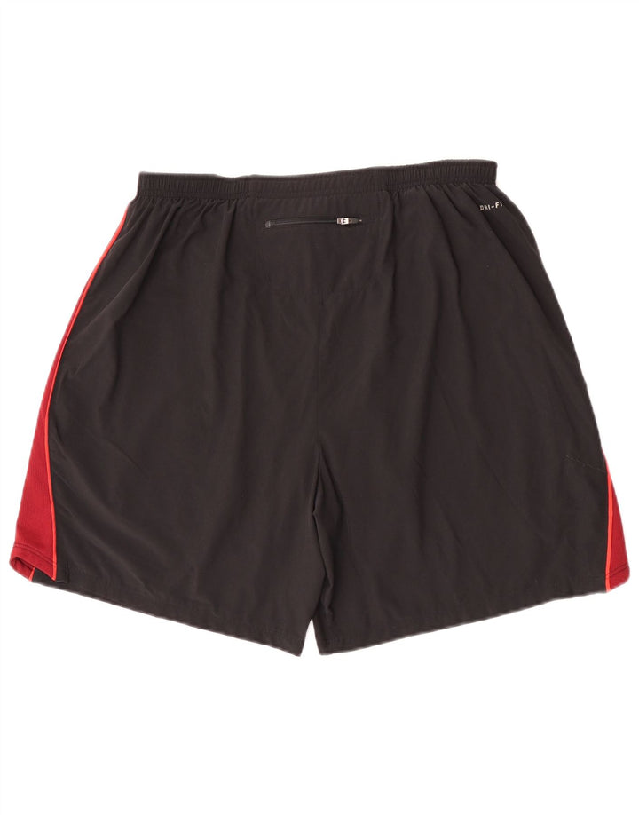 Shorts esportivos masculinos Nike grande poliéster colorblock preto