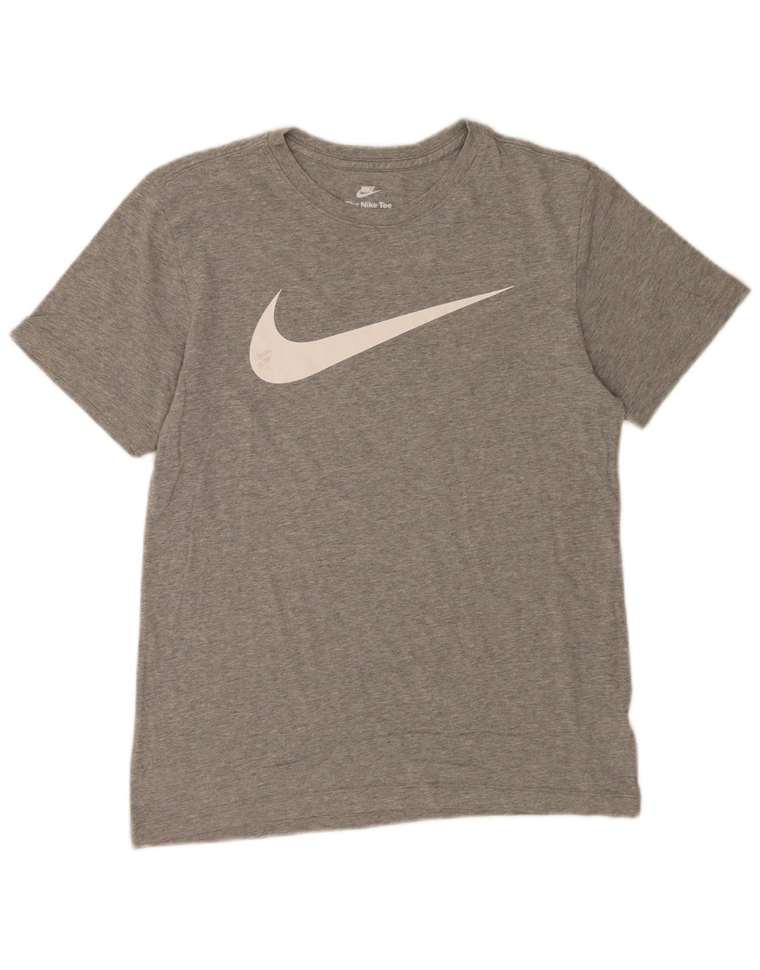 Camiseta Nike masculina gráfica top pequeno cinza manchado