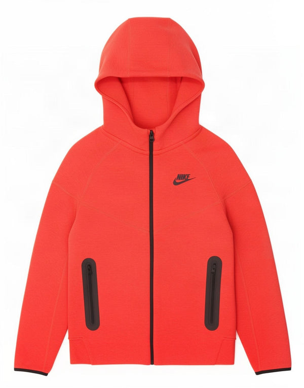 Suéter Nike Boys Zip com capuz 10-11 anos médio algodão vermelho