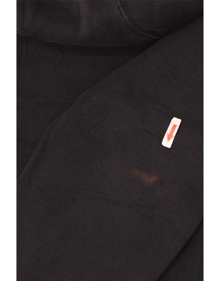 Nike Mens Hoodie Jumper Grande Algodão Preto