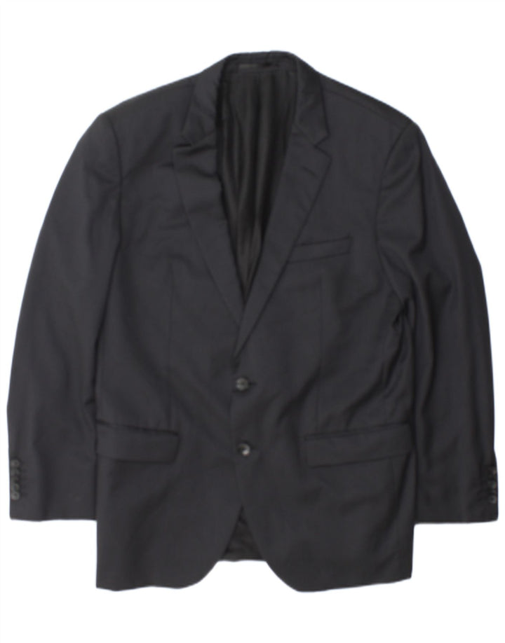 Jaqueta Blazer Masculina Hugo Boss Tailored 2 Botões EU 52 XL Riscas Cinza