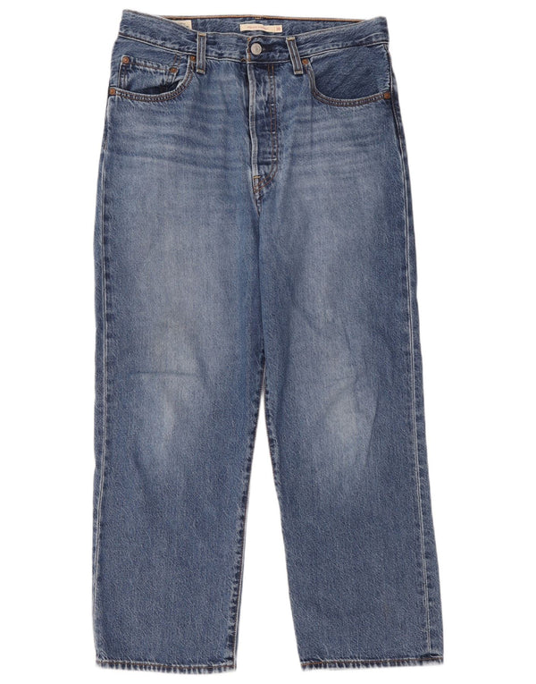 Calça jeans feminina Levi's Ribcage cintura alta reta W30 L27 algodão azul