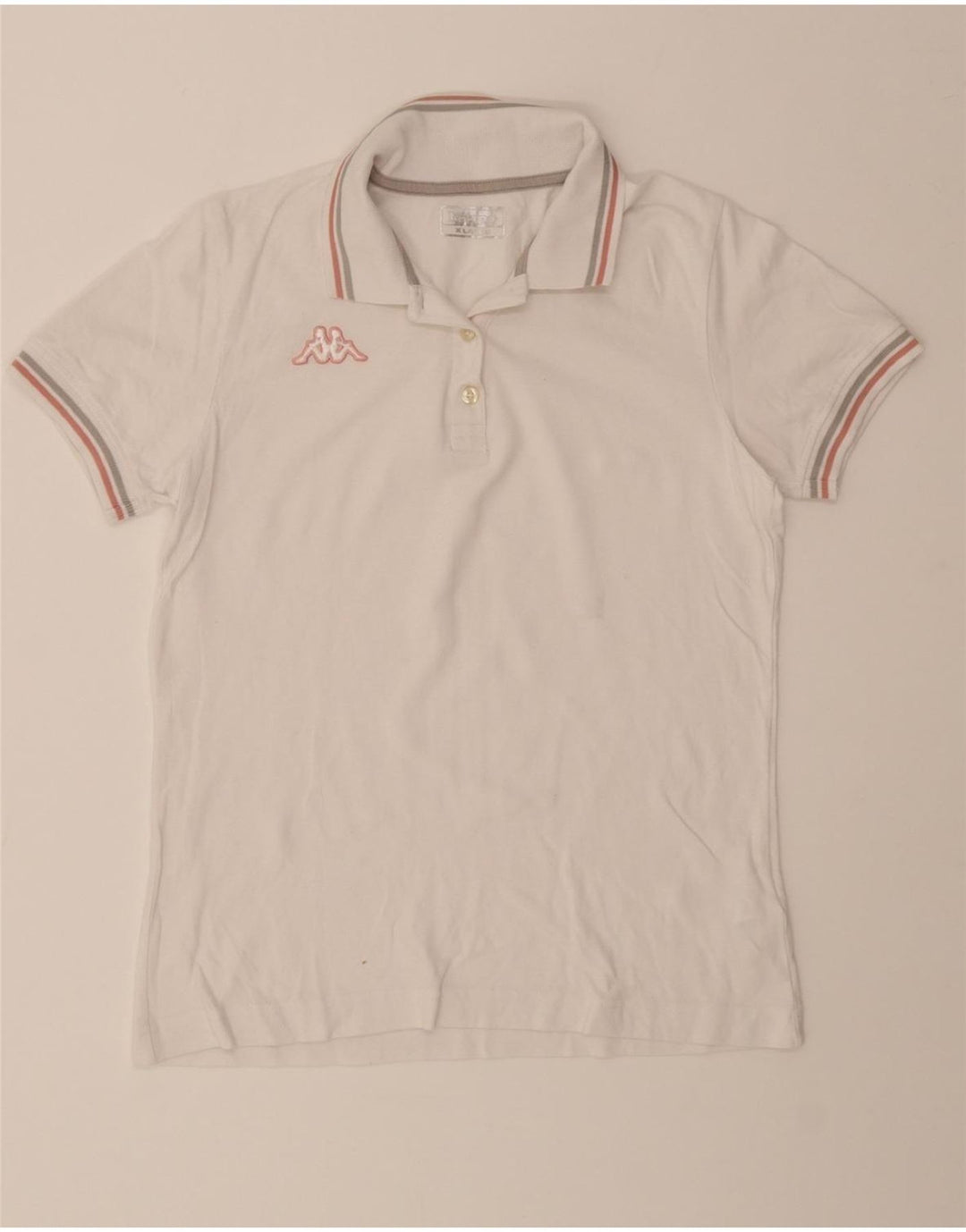 KAPPA Womens Polo Shirt UK 18 XL White Cotton Vintage Kappa and Second-Hand Kappa from Messina Hembry 