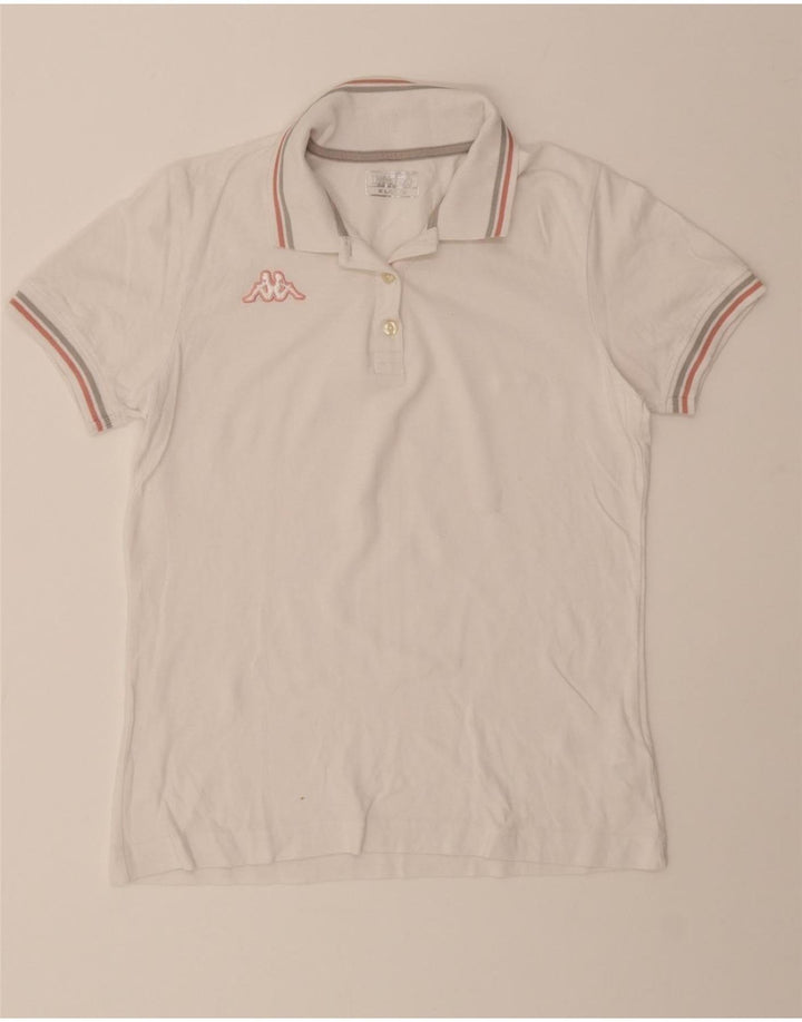 KAPPA Womens Polo Shirt UK 18 XL White Cotton Vintage Kappa and Second-Hand Kappa from Messina Hembry 