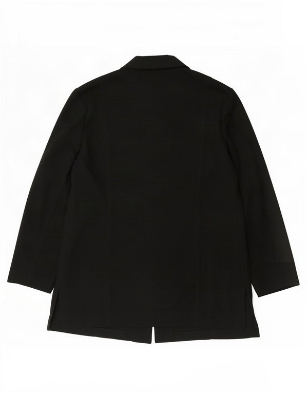 Blusa feminina vintage EU 50 3XL poliéster preto