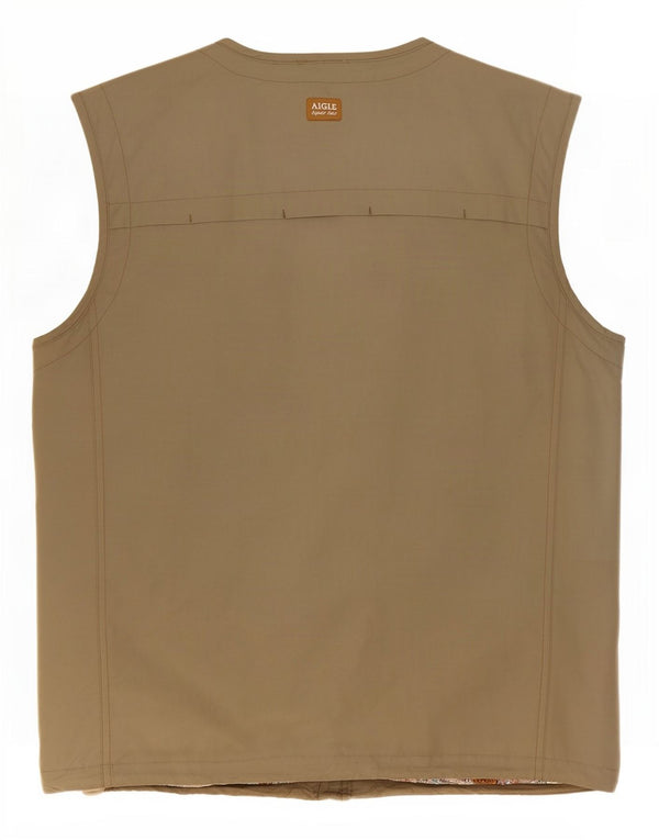 Colete utilitário masculino Aigle UK 42 XL cáqui poliéster