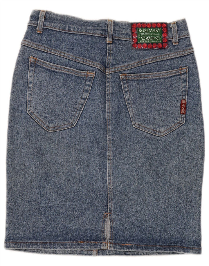 Saia jeans feminina de cintura alta MASH IT 46 grande W28 azul