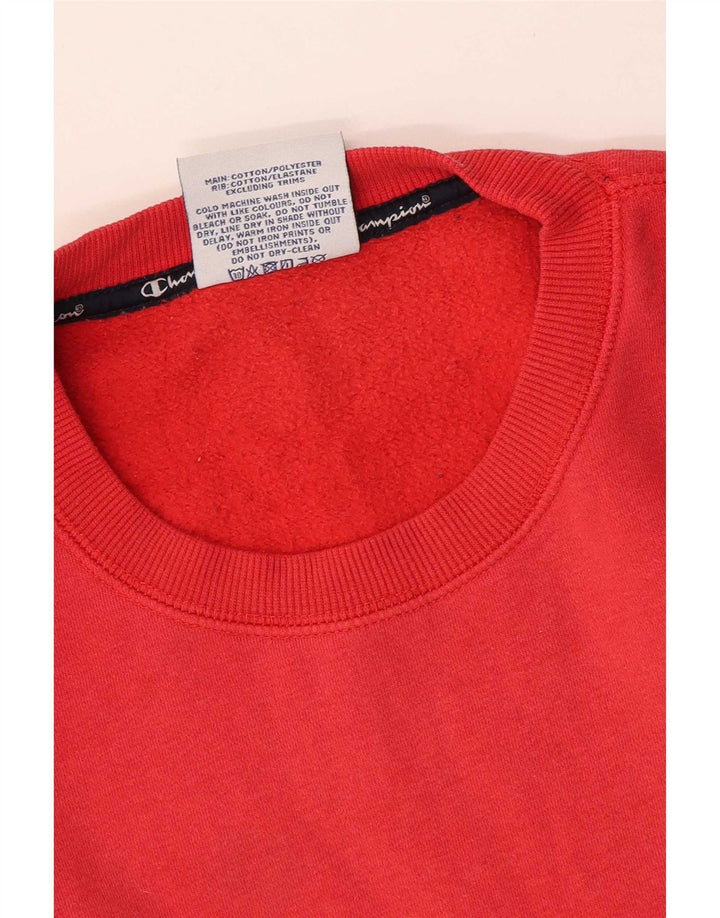 Champion masculino gráfico moletom jumper médio algodão vermelho